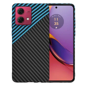 Калъф за Motorola Moto G84 - Carbonite FiberShell - Blue Pulse