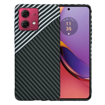 Калъф за Motorola Moto G84 - Carbonite FiberShell - Stealth Gray