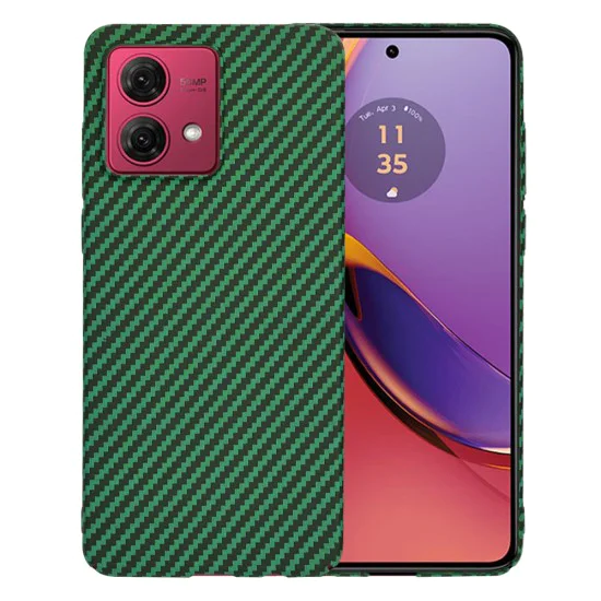 Калъф за Motorola Moto G84 - Carbonite FiberShell - Зелен