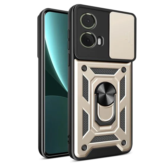 Калъф за Motorola Moto G85 - Techsuit - CamShield Series - Златист