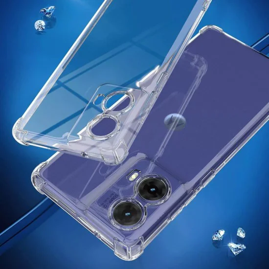 Калъф за Motorola Moto G85 - Удароустойчив Прозрачен Силиконов - Прозрачен