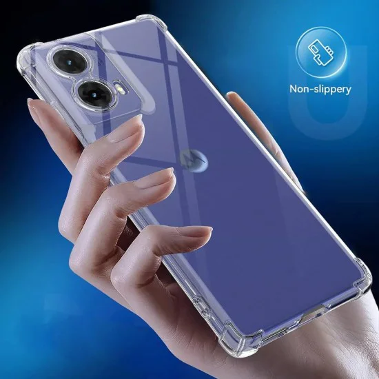 Калъф за Motorola Moto G85 - Удароустойчив Прозрачен Силиконов - Прозрачен