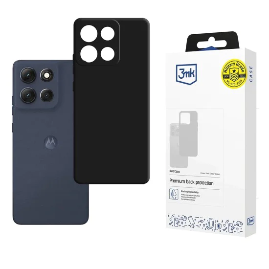 Калъф за Motorola Moto G86 - 3mk - Матов калъф - Черен