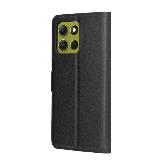 Калъф за Motorola Moto G86 - Кожено фолио - Черен