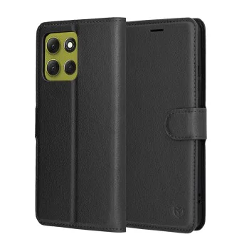 Калъф за Motorola Moto G86 - Кожено фолио - Черен