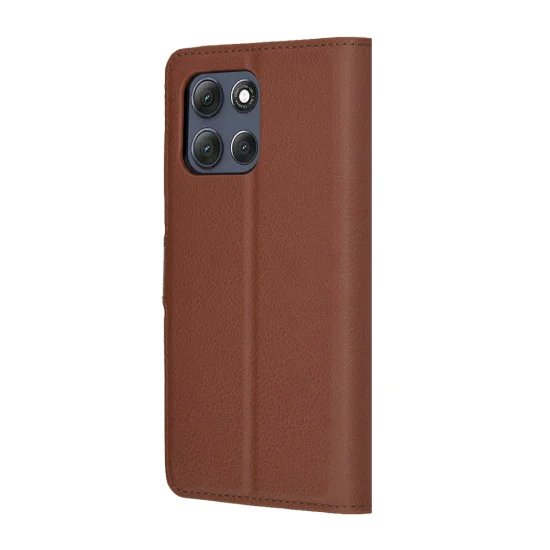 Калъф за Motorola Moto G86 Power - Techsuit - Leather Folio - Кафяв