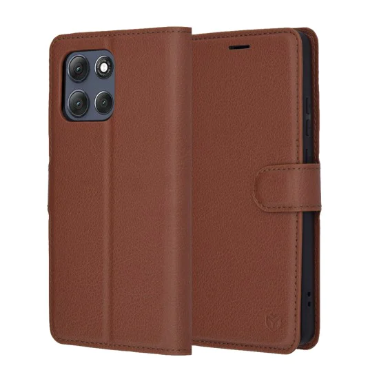 Калъф за Motorola Moto G86 Power - Techsuit - Leather Folio - Кафяв