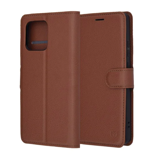 Калъф за Motorola Moto G86 Power - Techsuit - Leather Folio - Кафяв