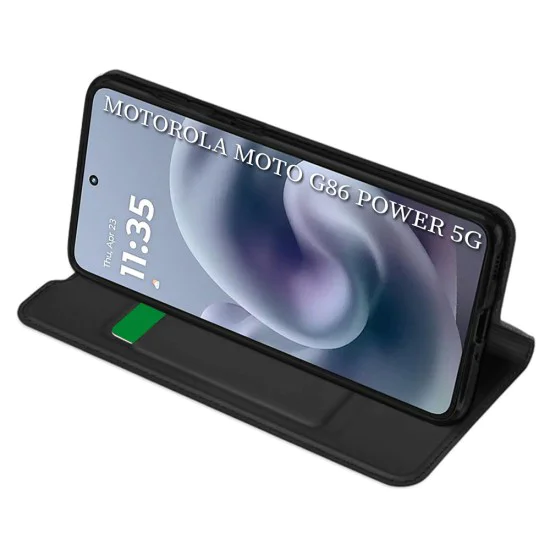 Калъф за Motorola Moto G86 Power - Techsuit - Magskin Book - Черен
