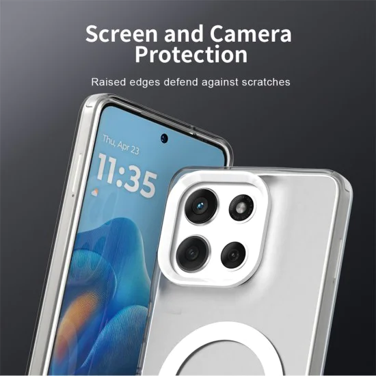 Калъф за Motorola Moto G86 - Techsuit CandyCase MagSafe - Бял