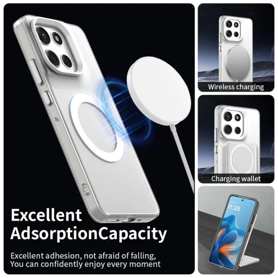 Калъф за Motorola Moto G86 - Techsuit CandyCase MagSafe - Бял