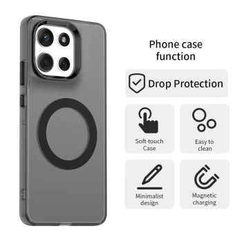 Калъф за Motorola Moto G86 - Techsuit CandyCase MagSafe - Черен