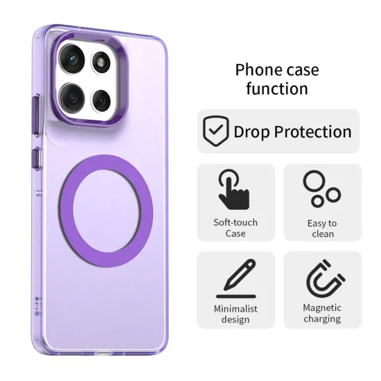 Калъф за Motorola Moto G86 - Techsuit CandyCase MagSafe - Лилав