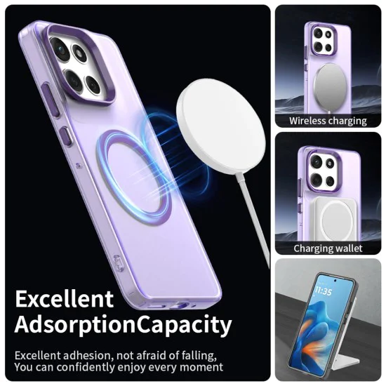 Калъф за Motorola Moto G86 - Techsuit CandyCase MagSafe - Лилав