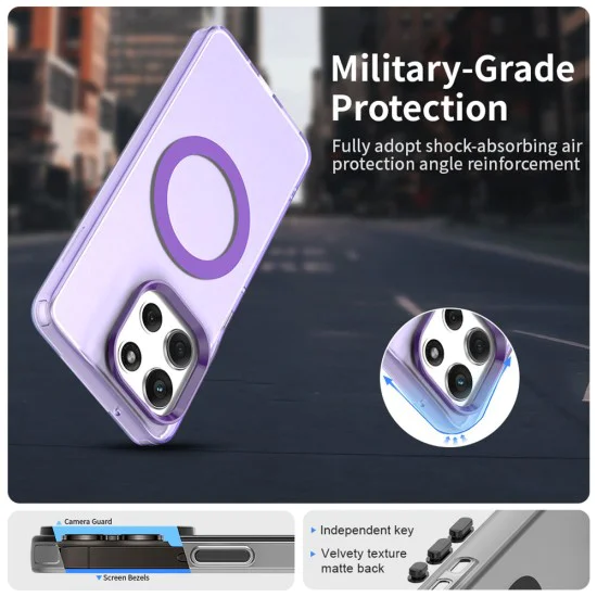 Калъф за Motorola Moto G86 - Techsuit CandyCase MagSafe - Лилав