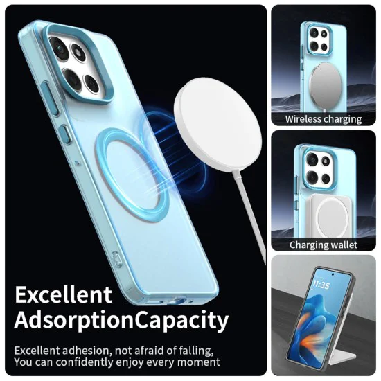 Калъф за Motorola Moto G86 - Techsuit CandyCase MagSafe - Син