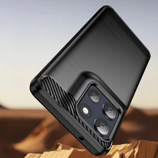 Калъф за Motorola Moto G86 - Techsuit - Carbon Silicone - Черен