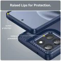 Калъф за Motorola Moto G86 - Techsuit - Carbon Silicone - Син