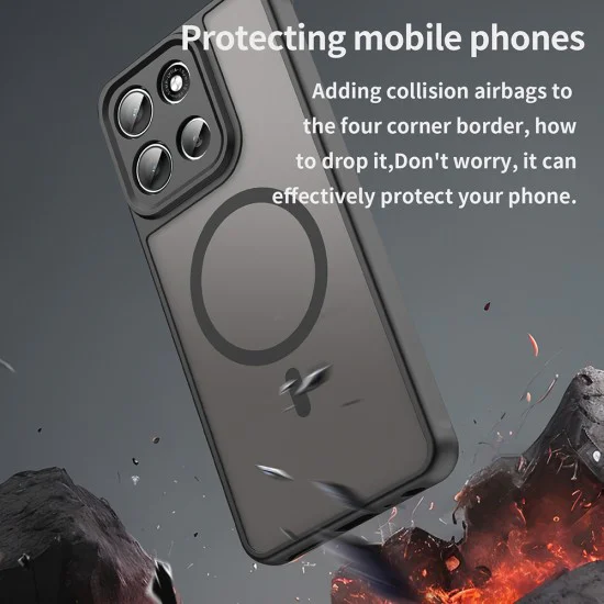 Калъф за Motorola Moto G86 - Techsuit - HaloFrost II MagSafe - Черен