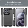 Калъф за Motorola Moto G87 / G77 / G67 - Carbon Silicone - Techsuit - Черен