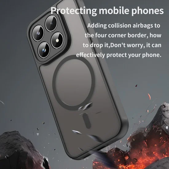 Калъф за Motorola Moto G87 / G77 / G67 - HaloFrost II MagSafe - Techsuit - Черен