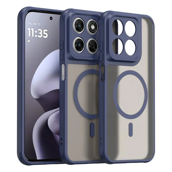 Калъф за Motorola Moto G87 / G77 / G67 - HaloFrost II MagSafe - Techsuit - Син (Navy Blue)