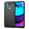 Калъф за Motorola Moto Moto E20 / Moto E30 / Moto E40 - Carbon Silicone - Черен