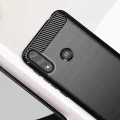 Калъф за Motorola Moto Moto E7 Power / Moto E7i Power - Карбонов силикон - черен