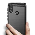 Калъф за Motorola Moto Moto E7 Power / Moto E7i Power - Карбонов силикон - черен