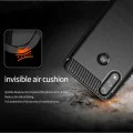 Калъф за Motorola Moto Moto E7 Power / Moto E7i Power - Карбонов силикон - черен