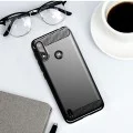 Калъф за Motorola Moto Moto E7 Power / Moto E7i Power - Карбонов силикон - черен