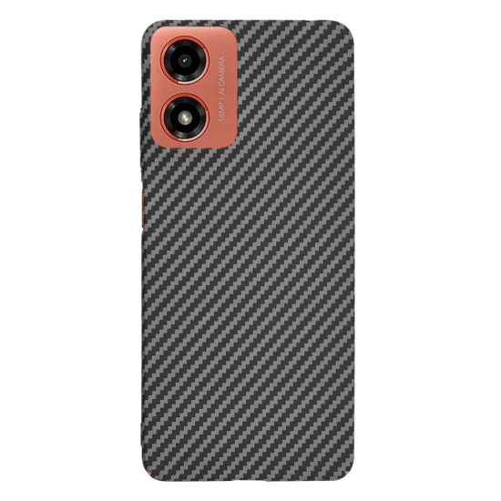 Калъф за Motorola Moto Moto G04 / Moto G04s / Moto G24 / Moto E14 - Carbonite FiberShell - Черен