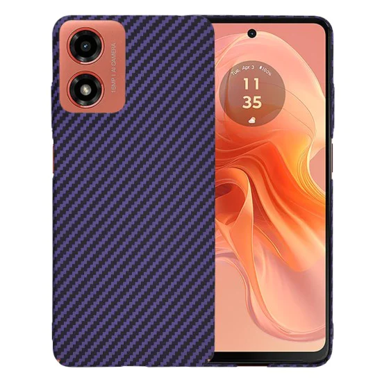 Калъф за Motorola Moto Moto G04 / Moto G04s / Moto G24 / Moto E14 - Carbonite FiberShell - Лилав
