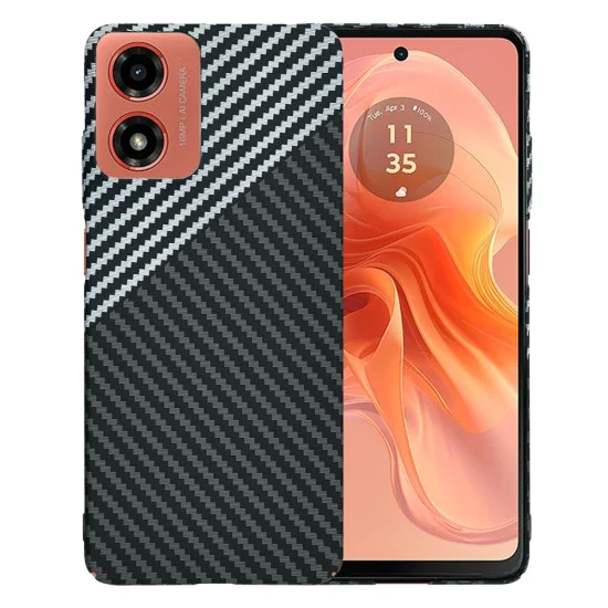 Калъф за Motorola Moto Moto G04 / Moto G04s / Moto G24 / Moto E14 - Carbonite FiberShell - Stealth Gray