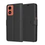 Калъф за Motorola Moto Moto G04 / Moto G04s / Moto G24 / Moto E14 - Кожено Протектор - Черен