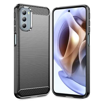 Калъф за Motorola Moto Moto G31 4G / Moto G41 4G - Carbon Silicone - Черен