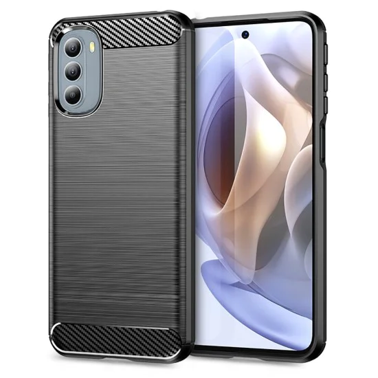 Калъф за Motorola Moto Moto G31 4G / Moto G41 4G - Carbon Silicone - Черен