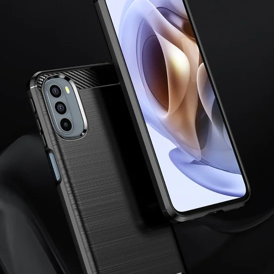 Калъф за Motorola Moto Moto G31 4G / Moto G41 4G - Carbon Silicone - Черен