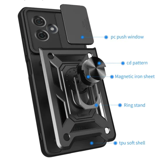 Калъф за Motorola Moto Moto G54 Power Edition / G64 - CamShield Series - черен