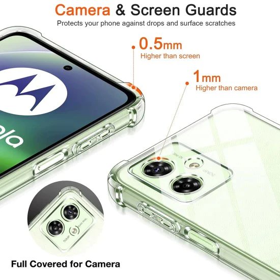 Калъф за Motorola Moto Moto G54 Power Edition / G64 - Удароустойчив Прозрачен Прозрачен Силиконов - Прозрачен