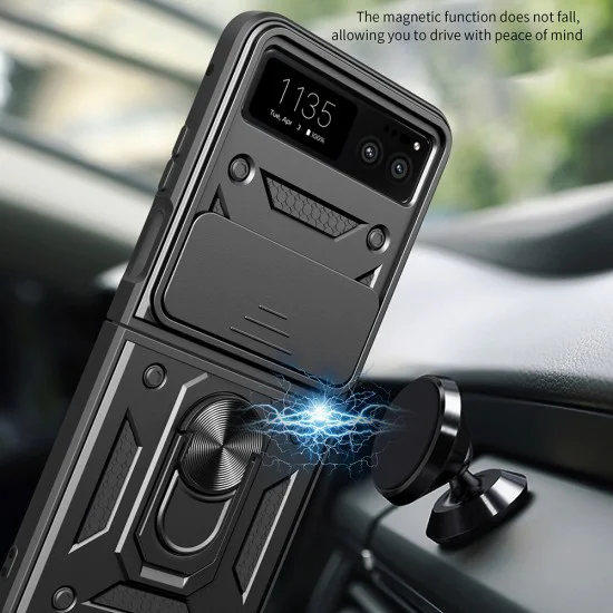 Калъф за Motorola Razr 40 - CamShield Series - черен