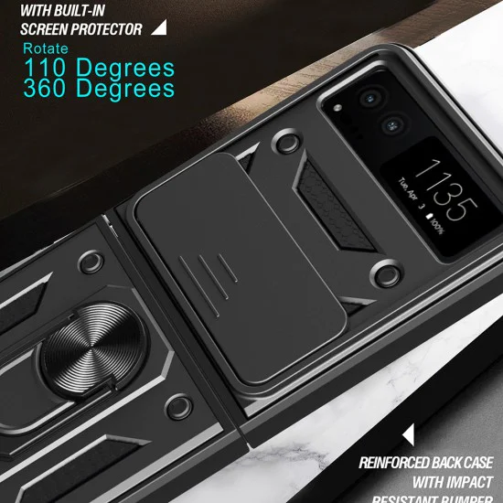 Калъф за Motorola Razr 40 - CamShield Series - черен