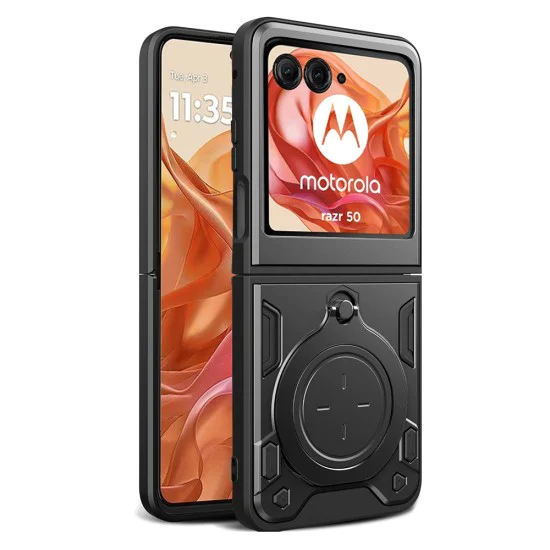 Калъф за Motorola Razr 50 - CamGuard Pro - черен