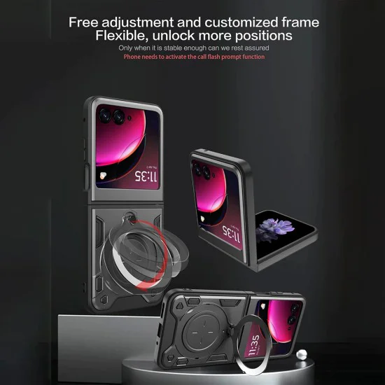 Калъф за Motorola Razr 50 Ultra - CamGuard Pro - черен