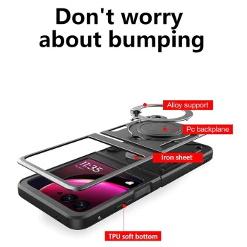 Калъф за Motorola Razr 50 Ultra - CamGuard Pro - черен