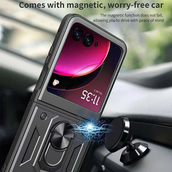 Калъф за Motorola Razr 50 Ultra - CamShield Series - черен