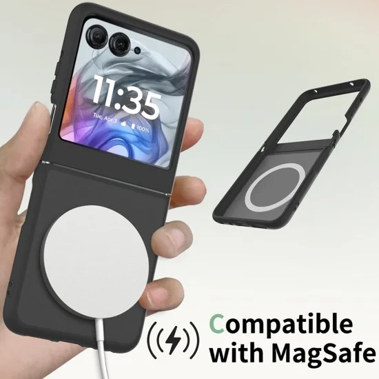 Калъф за Motorola Razr 60 / Razr 70 - PureFrost MagSafe - Techsuit - Черен (Frosted Black)