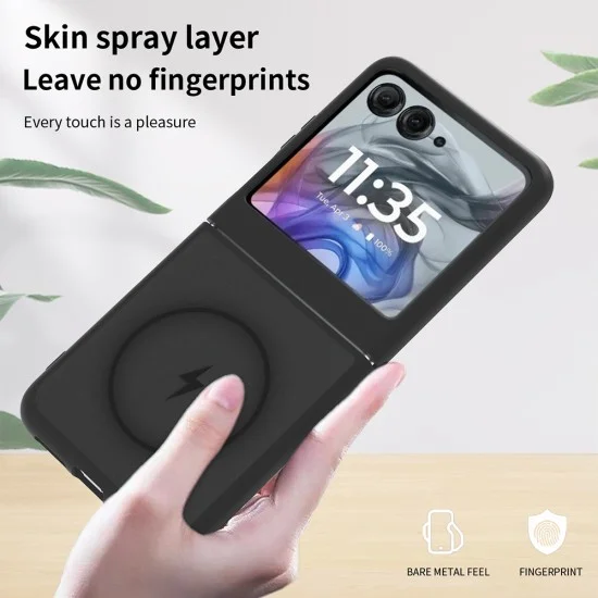 Калъф за Motorola Razr 60 / Razr 70 - PureFrost MagSafe - Techsuit - Черен (Frosted Black)