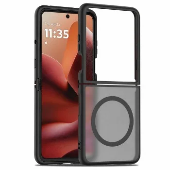 Калъф за Motorola Razr 60 Ultra / Razr 70 Ultra - PureFrost MagSafe - Techsuit - Черен (Frosted Black)