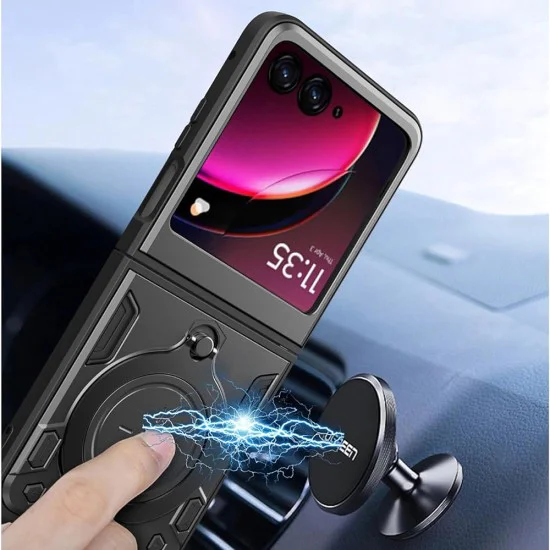 Калъф за Motorola Razr 60 Ultra - Techsuit - CamGuard Pro - Черен